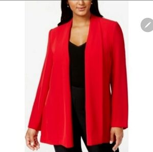 Calvin Klein Women's Red Blazer Long - Size S